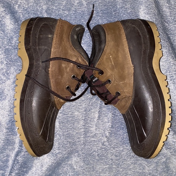 Aspen Sport Snow/Mud Duck Brown Leather Ankle Boots Lace Up Thinsulate size 12 - Picture 3 of 6